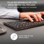 Cherry DW 9100 Slim, Wireless Keyboard and Mouse Pack, Spanish Keyboard Distribution (QWERTY), Bluetooth and Radio Frequency 2.4 GHz, Silent Keys, Rechargeable, Black/Bronze - Imagen 4