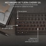 Cherry DW 9100 Slim, Wireless Keyboard and Mouse Pack, Spanish Keyboard Distribution (QWERTY), Bluetooth and Radio Frequency 2.4 GHz, Silent Keys, Rechargeable, Black/Bronze - Imagen 5