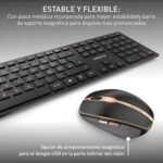 Cherry DW 9100 Slim, Wireless Keyboard and Mouse Pack, Spanish Keyboard Distribution (QWERTY), Bluetooth and Radio Frequency 2.4 GHz, Silent Keys, Rechargeable, Black/Bronze - Imagen 7