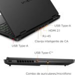 HP OMEN Gaming Laptop 16 Inch 2.5K WQXGA (AMD Ryzen AI 7 350, 32GB RAM, 1TB SSD, NVIDIA RTX 5060, FreeDos) Spanish QWERTY Keyboard – Black - Imagen 4