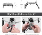 HeiyRC Landing Gear Extensions for DJI Mini 4K/Mini 2/Mini SE/Mavic Mini for Specta Drone, Extended Height Folding Accessory - Image 7