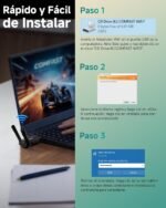 COMFAST BE6500 Adaptador WiFi USB para PC, Receptor WiFi USB 3.0, Antena WiFi 7 para Windows 10/11, Tri-Banda 6G/5G/2,4G, 2x6dBi Antenas de Alta Ganancia, WPA3, MU-MIMO, OFDMA & MLO - Imagen 8