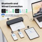 A4 Thermal Portable Printer, A4 Bluetooth Paper Printer for Mobile Office, Compatible with Android and iOS Phones and Laptops, - Imagen 4