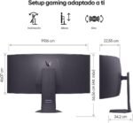 LG 45GX950A-B - Ultragear Gaming Monitor, 44.5", OLED 5K2K (5120 x 2160), 16:9, 165Hz, 0.03ms, G-Sync Compatible and FreeSync Premium Pro, Adjustable Tilt, Gray Purple - Image 12