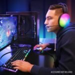ENHANCE Voltaic 2 USB Gaming Stereo Gaming Headset for PC with Clear Circuit Design, Color Changing LED - On-Ear Headphones with Online Controller, Splitter Cable - Image 5