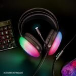 ENHANCE Voltaic 2 USB Gaming Stereo Gaming Headset for PC with Clear Circuit Design, Color Changing LED - On-Ear Headphones with Online Controller, Splitter Cable - Image 6