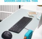 Perixx PERIDUO-213U Chiclet Compact Wireless Keyboard with Silent Scissor Keys and Multimedia Control for Laptop, PC, Computer, Black - Layout US - Image 4