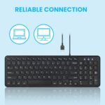 Perixx PERIDUO-213U Chiclet Compact Wireless Keyboard with Silent Scissor Keys and Multimedia Control for Laptop, PC, Computer, Black - Layout US - Image 5