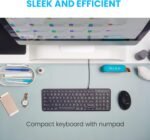 Perixx PERIDUO-213U Chiclet Compact Wireless Keyboard with Silent Scissor Keys and Multimedia Control for Laptop, PC, Computer, Black - Layout US - Image 6