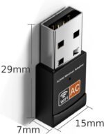 USB WiFi Antenna Adapter – Mini Receiver Dual Band 2.4G/5GHz AC 600Mbps, WiFi Antenna for PC Desktop, Laptop, Tablet – Realtek Supports Windows – Inivech (Classic) - Imagen 3