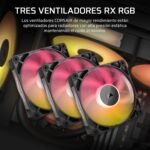 CORSAIR iCUE Link Titan 360 RX LCD Liquid Cooling CPU - FlowDrive Cooling Motor - Intel LGA 1851/1700, AMD AM5/AM4 - 3X RX120 RGB Fans - iCUE Link Hub Included - Black - Imagen 4