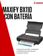 Canon MAXIFY BX110 Wireless Small Printer – Rechargeable Battery – Prints up to A4 from Computer, Smartphone | Ideal for Teleworking and Travel - Image 3