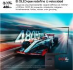 LG 27GX790A-B Ultragear Monitor, 26.5'', OLED, 2560x1440, 480Hz, 0.03ms, G-Sync Compatible and FreeSync Premium Pro, Pivotable, Grayish Purple - Imagen 5