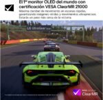 LG 27GX790A-B Ultragear Monitor, 26.5'', OLED, 2560x1440, 480Hz, 0.03ms, G-Sync Compatible and FreeSync Premium Pro, Pivotable, Grayish Purple - Imagen 7