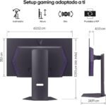 LG 27GX790A-B Ultragear Monitor, 26.5'', OLED, 2560x1440, 480Hz, 0.03ms, G-Sync Compatible and FreeSync Premium Pro, Pivotable, Grayish Purple - Imagen 13