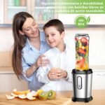 Glass Blender, 500W Smoothies Blender, Mini Portable Blender Single Cup Blender with 2 Bottles of 600 ml Tritan Plastic, Blender for Juices, Smoothies, Vegetables, Fruits - Image 6