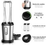 Glass Blender, 500W Smoothies Blender, Mini Portable Blender Single Cup Blender with 2 Bottles of 600 ml Tritan Plastic, Blender for Juices, Smoothies, Vegetables, Fruits - Image 7