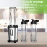 Glass Blender, 500W Smoothies Blender, Mini Portable Blender Single Cup Blender with 2 Bottles of 600 ml Tritan Plastic, Blender for Juices, Smoothies, Vegetables, Fruits - Image 10