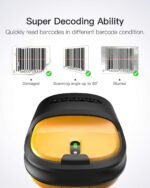 Inateck Code Reader Barcode Scanner Wireless 2.4GHz Barcode Scanner | Range 60m Battery 2600mAh Battery Life Uninterrupted Use 1 Month Fast and Accurate Automatic Reading P6 - Image 3