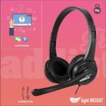 NGS VOX505USB Stereo Headset with Microphone, USB Connection and Volume Control for PC, Laptop or Game Console - Imagen 3