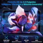 OUKITEL RT3 Plus Tablet Rugerized – 8 Inch Rugged Tablet Android 15, 11000mAh Battery, 16GB+128GB 1TB Expandable, 16MP+8MP Camera Tablet Gaming, Speakers 100dB/Dual 4G SIM/NFC/Face ID/GPS, Black - Imagen 5