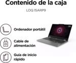Lenovo LOQ Gen 9 – Gaming Laptop AI 15.6" FHD, 144 Hz (AMD Ryzen 7 7435HS, NVIDIA GeForce RTX 4050, 24 GB RAM, 512 GB SSD, Wi-Fi 6, No Operating System) Spanish QWERTY Keyboard – Grey - Imagen 12