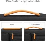 MOSISO 360 Laptop Sleeve 16 Inch, 15 to 15.6 Inch Laptop Bag Compatible with MacBook Pro 16, HP, Acer, DELL, Open Side Bag with 4 Zipper Pockets&Handle, Black - Imagen 4