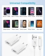 Apple MFi Certified iPhone Charger with Lightning Cable 2M 2Pack, 5W Adapter Plug USB Charger Apple Charger 5V 1A USB Charger for iPhone 14 Pro Max/13/12/11 Pro Max/Mini/XS/XR/X/8/7/6 Plus/5/SE - Imagen 6