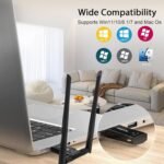 USB WiFi Adapter for PC, WiFi Antenna 12000Mbps Dual Band 2.4GHz and 5GHz, USB 3.0 Long Range Wi-Fi Receiver for PC Desktop Laptop Tablet, Supports Windows XP/Vista/7/8/10/11, Mac OS X - Imagen 8