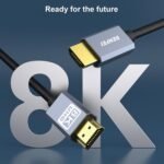 BENFEI HDMI to HDMI 2.1 Cable, Certified, 48Gbps, 4K@120Hz 8K@60Hz, Aluminum Housing, Nylon Tressé, Compatible with Mac PC TV PS5 Xbox, 1.8M - Imagen 3