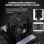 Thermalright Burst Assassin 120 EVO DARK CPU Air Cooler with Brushed Black Cap,6 Heat Pipes with PWM Silent Fan CPU Cooler,for AM4,AM5,Intel 1851/1700/1150/1151/1200 - Imagen 5