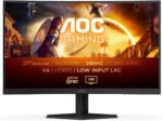 AOC Gaming C27G4ZXED - 27-Inch FHD Curved Monitor, 280Hz, 1ms, HDR10, FreeSync Premium 1920x1080, HDMI, DisplayPort Black/Grey, 27" FHD Curved, Fixed Support - Imagen 3