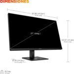 HP OMEN 27q G2 Gaming Monitor 27" QHD 2560x1440@180Hz, IPS, 16:9, 1ms, HDMI, Anti-Glare, HDR, DisplayPort, Compatible with Consoles Black, 180Hz - Image 3