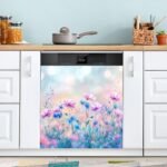 Hermosas flores herbáceas para lavavajillas, cubierta magnética impermeable para nevera, decoración magnética para el hogar, gabinete, electrodomésticos, calcomanías para el hogar, cocina, 23 - Imagen 6