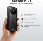 DOOGEE Fire 3 Unbreakable Mobile Phone Android 15, 5.5" IPS HD+, 8350mAh, 12GB +64GB/2TB TF Rugged Mobile, 13MP+8MP, Octa Core, NFC/Face ID/GPS/OTG/3.5mm/Widevine L1/IP68&IP69/4G Dual SIM Smartphone - Imagen 3