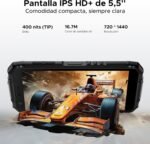 DOOGEE Fire 3 Unbreakable Mobile Phone Android 15, 5.5" IPS HD+, 8350mAh, 12GB +64GB/2TB TF Rugged Mobile, 13MP+8MP, Octa Core, NFC/Face ID/GPS/OTG/3.5mm/Widevine L1/IP68&IP69/4G Dual SIM Smartphone - Imagen 4