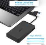 BENFEI 2.5" USB C/A to Sata Hard Drive Enclosure for USB 3.0 to SATA 2.5 Inch SSD (Optimized for SSD, Compatible with UASP SATA III) - Imagen 3