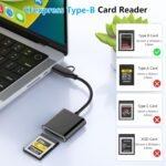 CFexpress Type B Card Reader with USB 3.2 (Gen 2) 10Gbps, USB-C and USB-A 2-in-1 Type B CFexpress Adapter Compatible with Windows/Mac/Linux/Android, for iPhone 16/15, Laptops, Tablets - Image 3
