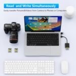 CFexpress Type B Card Reader with USB 3.2 (Gen 2) 10Gbps, USB-C and USB-A 2-in-1 Type B CFexpress Adapter Compatible with Windows/Mac/Linux/Android, for iPhone 16/15, Laptops, Tablets - Image 5