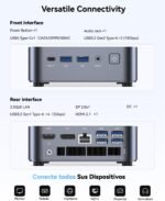 THOMSON AI Mini PC W3, А D Ryzen 7 260 (8C/16T, Fine to 5.1 GHz), 32GB DDR5 5600MHz 512GB SSD M.2 Mini Computer Desktop WiFi 6E, W-11Pro, А D Radeo 780M, Triplo Schermo, USB4, HDMI2.1, DP, TDP 54W - Imagen 9