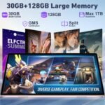 Gemini AI Android 15 Tablet 10 Inch with 30GB RAM+128GB ROM/TF 2TB, Octa-Core 2.0GHz, 8000mAh, 5G WiFi, GMS Tablets Widevine L1 FHD, 8+5MP, BT 5.0, GPS, Case, Keyboard and Mouse - Gold - Imagen 5