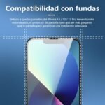 NEW'C 3 Pieces, Screen Protector for iPhone 14, iPhone 13, iPhone 13 Pro (6.1 Inches), Tempered Glass, Anti-Scratch, Anti-Fingerprint, 9H Hardness, 0.33 mm Ultra Transparent, Ultra Resistant - Imagen 4