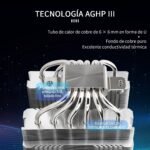 TR Peerless Assassin 120 SE CPU Air Cooler, PA120 SE, 6 Heat Pipes CPU Cooler, Dual 120mm Fan TL-C12C PWM, AGHP Technology, for AMD AM4/Intel 1700/1150/1151/1200 - Imagen 3