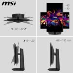MSI mag 273QP QD-OLED X24 – Flat Gaming Monitor 26.5 Inch WQHD – OLED Panel Quantum Dot 2560 x 1440 240Hz / 0.03ms, 99% DCI-P3, Delta E≤2, DisplayHDR True Black 400, DP 1.4a, HDMI 2.1 - Imagen 4