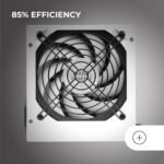 Mars Gaming MPIII850, ATX 850W Power Supply, 5 Years Warranty, 85% Efficiency, APFC Digital System, FDB 120mm AI-RPM Fan, DC-DC and SMD Technologies, Extra Long Flat Cables, White - Image 4