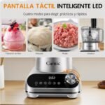 Camic Food Processor 1500W - Multifunction Kitchen Robot with 2.5L Bowl, 6 Programs, Cleaning Function, Time and Level Settings, Includes Accessories for Blender, Chopper and More - Imagen 3