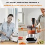 Camic Food Processor 1500W - Multifunction Kitchen Robot with 2.5L Bowl, 6 Programs, Cleaning Function, Time and Level Settings, Includes Accessories for Blender, Chopper and More - Imagen 5