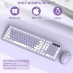 RECCAZR Wireless Keyboard and Mouse Combo, Full Size Wireless Keyboard and Adjustable DPI Mouse, 2.4GHz USB Receiver, Wireless Keyboard and Mouse for PC, Windows, Desktop, Laptop - Imagen 7
