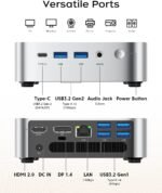ACEMAGIC K1 Mini PC, Core i5-12600H(12C/16T, up to 4.5GHz), 16GB DDR4 512GB SSD Micro Desktop Computer, PC for Office, Home Theater, Meeting, Business/Travel【WiFi 6/Buetooth5.2/DP+HDMI - Imagen 6