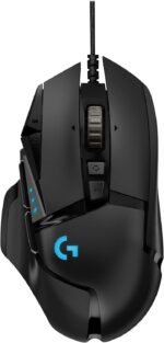 Logitech G G502 Hero High-Performance Wired Gaming Mouse, Captor Hero 25K, 25,600 dpi, RGB, Customizable Weight, 11 Programmable Buttons, Integrated Memory, PC/Mac - Black - Image 3